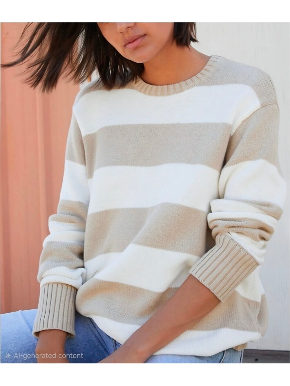 John Galt Brandy Melville Brianna Striped Knit Sweater